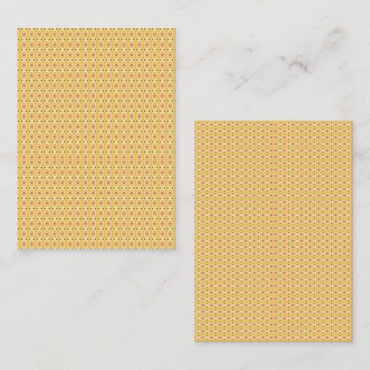 オレンジ鮮やか色と黄色の円の背景 名刺 (正面/裏面)