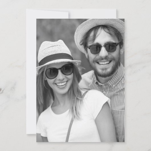 オレンジ鮮やか色のマゼンタタイポグラフィ日付の保存 セーブザデート (裏面)