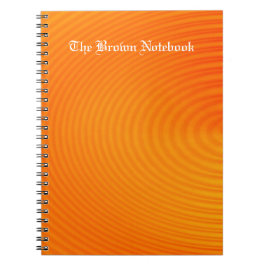 オレンジ鮮やか色の円形抽象芸術 ノートブック