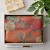 オレンジ鮮やか色の黄色のフローラバードケージハット 薄葉紙 (ギフト)