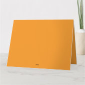 オレンジ鮮やか色、赤い黄色の抽象芸術ブレンド カード (裏面)