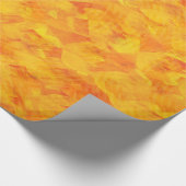 オレンジ黄色の色彩の鮮やかな日光はかわいらしい着色します ラッピングペーパー (角)