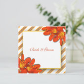 オレンジ黄色赤いウェディングカントリークリビア 招待状 (スタンド正面)