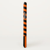 オレンジ黒いジグザグ形のモノグラム Case-Mate iPhoneケース (裏面/右)