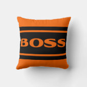 オレンジ黒い競争ストライプな筋肉車の装飾用クッション クッション (裏面)