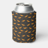 オレンジ黒のハロウィンバット柄 缶クーラー (缶裏面)