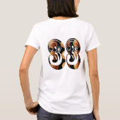 オレンジ黒バスケットボールナンバー33, Tシャツ (裏面)