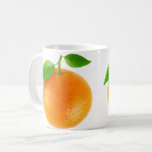 オレンジ1個 コーヒーマグカップ (正面左)