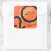 オレンジ10年の誕生日 スクエアシール (バッグ)