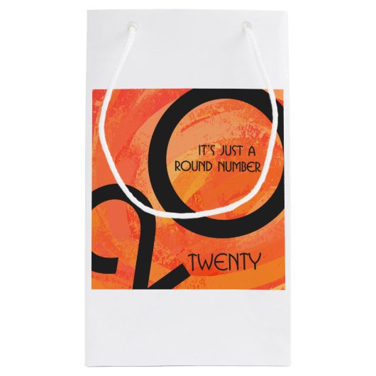 オレンジ10年の誕生日 スモールペーパーバッグ (裏面)