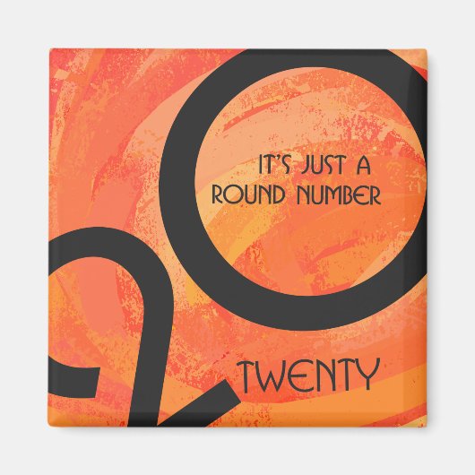 オレンジ10年の誕生日 マグネット (正面)