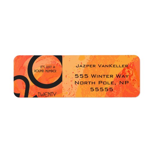 オレンジ10年の誕生日 ラベル (正面)