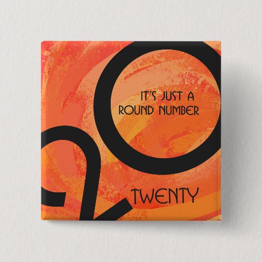 オレンジ10年の誕生日 缶バッジ (正面)