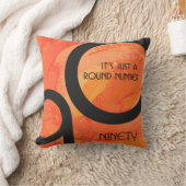 オレンジ10年90誕生日 クッション (ブランケット)