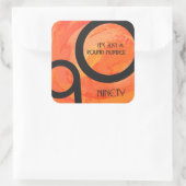 オレンジ10年90誕生日 スクエアシール (バッグ)