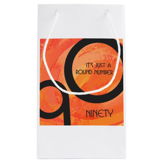 オレンジ10年90誕生日 スモールペーパーバッグ (裏面)