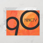 オレンジ10年90誕生日 ポストカード (正面/裏面)