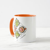 オレンジ11のozのコンボのマグ任意走り書き マグカップ (正面左)