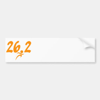 オレンジ26.2のマラソン バンパーステッカー