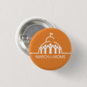 オレンジ2.25"ボタン 缶バッジ (正面&裏面)