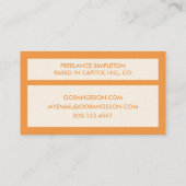 オレンジ4ドット 名刺 (裏面)