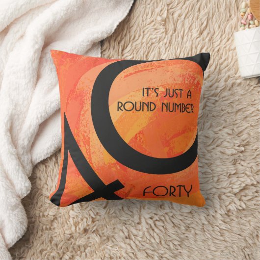 オレンジ40 Decade誕生日 クッション (ブランケット)