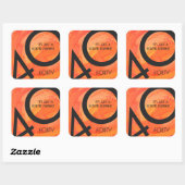 オレンジ40 Decade誕生日 スクエアシール (シート)