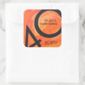 オレンジ40 Decade誕生日 スクエアシール (バッグ)