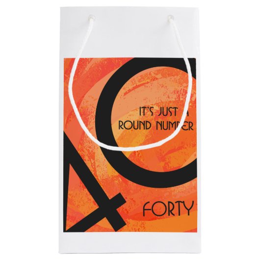 オレンジ40 Decade誕生日 スモールペーパーバッグ (裏面)