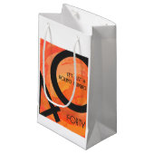 オレンジ40 Decade誕生日 スモールペーパーバッグ (正面アングル)