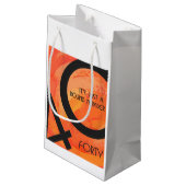 オレンジ40 Decade誕生日 スモールペーパーバッグ (裏面アングル)