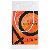 オレンジ40 Decade誕生日 スモールペーパーバッグ (正面)