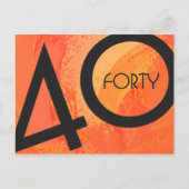 オレンジ40 Decade誕生日 ポストカード (正面)