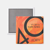 オレンジ40 Decade誕生日 マグネット (正面/裏面)