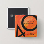 オレンジ40 Decade誕生日 缶バッジ (正面&裏面)