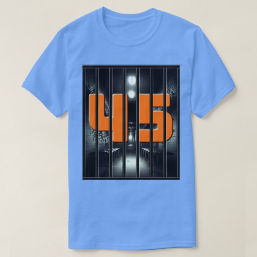 オレンジ45背後バー Tシャツ (デザイン正面)