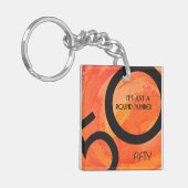 オレンジ50 Decade誕生日 キーホルダー (正面左)