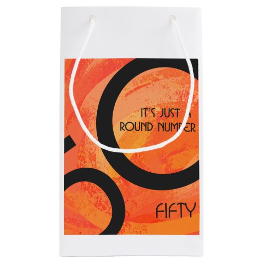 オレンジ50 Decade誕生日 スモールペーパーバッグ (裏面)