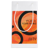 オレンジ50 Decade誕生日 スモールペーパーバッグ (正面)