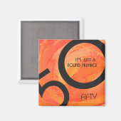 オレンジ50 Decade誕生日 マグネット (正面/裏面)