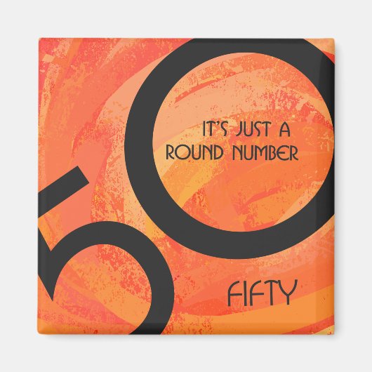 オレンジ50 Decade誕生日 マグネット (正面)