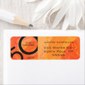 オレンジ50 Decade誕生日 ラベル (インサイチュ)