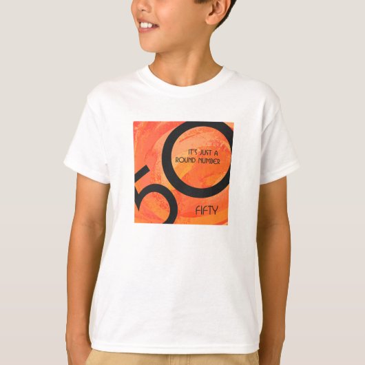 オレンジ50 Decade誕生日 Tシャツ (正面)