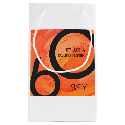 オレンジ60 Decade誕生日 スモールペーパーバッグ (裏面)