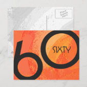 オレンジ60 Decade誕生日 ポストカード (正面/裏面)