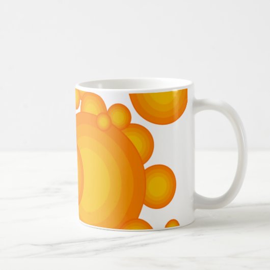 オレンジ70年代のスタイリング コーヒーマグカップ (右)