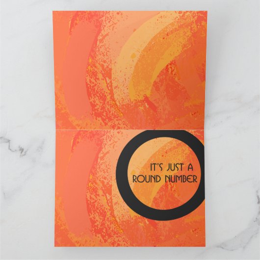 オレンジ70 Decade誕生日 カード (内部)