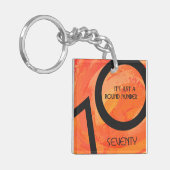 オレンジ70 Decade誕生日 キーホルダー (正面左)