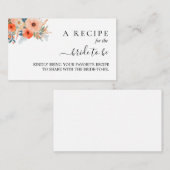 オレンジ70s 80s 90sピンクカラフルブライダルシャワー エンクロージャーカード (正面/裏面)