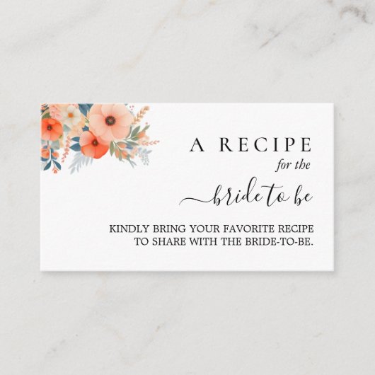 オレンジ70s 80s 90sピンクカラフルブライダルシャワー エンクロージャーカード (正面)